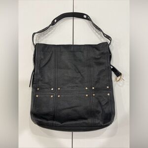 SOLDLiebeskind Berlin Black Leather Crossbody Shoulder Purse Tote Hobo Bag 17x15